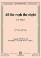 All through the night, in G Major Vocal Solo & Collections sheet music cover